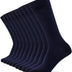 FM London 5-Pack Plain Mens Socks - Comfortable Charcoal, Navy & Black Socks for Men - Smart Dress Look - Suitable for Work and Casual Wear - Cotton Rich, Breathable, Stain Resistant and Durable