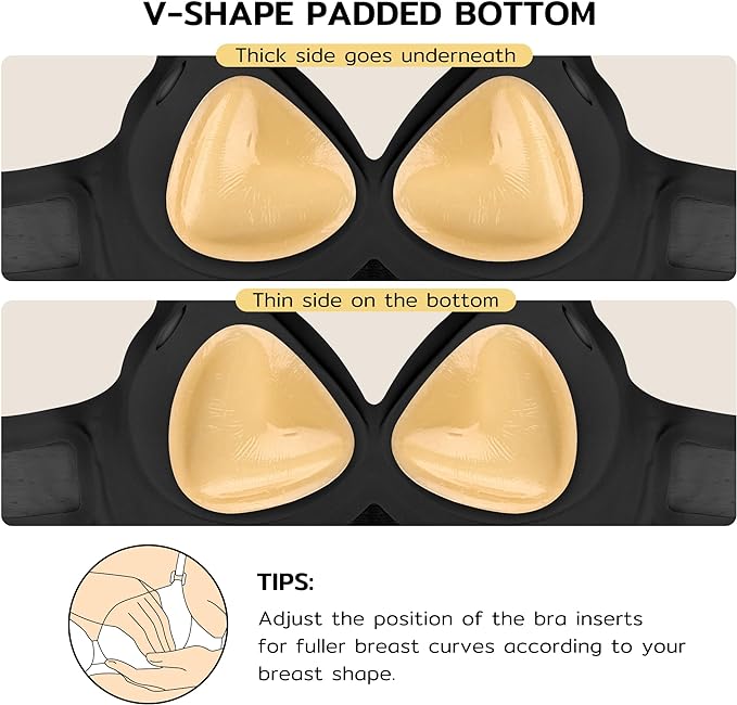 Niidor Bra Inserts,Sticky Bra Pads Inserts Push Up, Bikini Padding Inserts Reusable, Stick on Bra Pads for Swimsuit Sport Bra SMALL