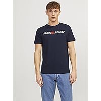 JACK & JONES Mens Corp Logo 2 Pack T-Shirt White XL