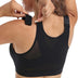 DotVol Comfort Front Closure Full Coverage Back Support Non Padded Wirefree Everyday Bra for Women(Black,32DD)