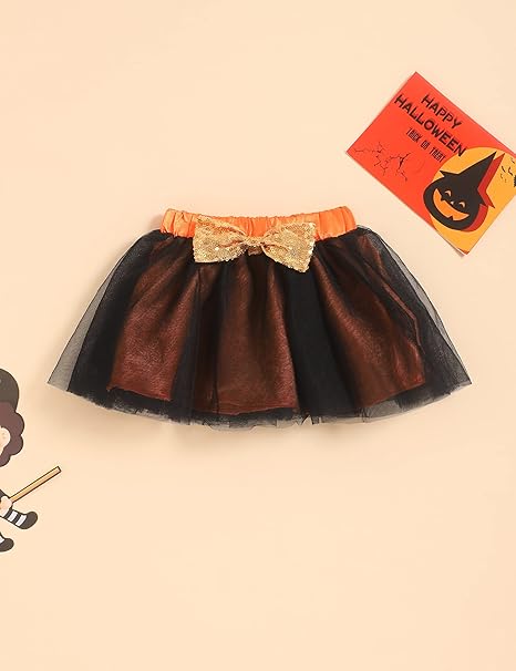 Baby Girl My First Halloween Christmas Clothes Set Romper+Shorts Bow 4PC Newborn Christmas Halloween Outfits