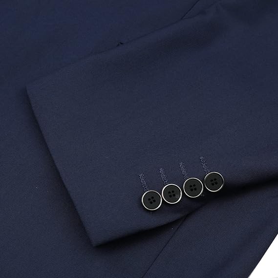 YOUTHUP Men's Blazer Shawl Collar 1 Button Slim Fit Formal Suit Jacket Wedding Prom Party Jacket,Navy Blue,XXL