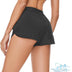 Leovqn Period Swimwear Shorts Menstrual Leakproof Swim Bathing Suit Built-in Bikini Bottom Waterproof UV 50+ Teens Girl Grey