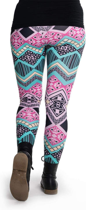 cosey - Printed Colorful Leggings (one Size) - Design Aztec Panic