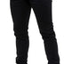 Kruze Mens Designer Skinny Stretch Fit Chinos Branded Trousers Pants 28W x 30L Navy