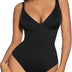FeelinGirl Shapewear Bodysuits for Women Tummy Control Body Shaper Thong Body Suits Deep V Neck Going Out Tank Tops（Black 3XL）