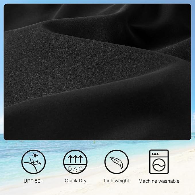 APTRO Women Swim Shorts Board Shorts Swimming Surf Beach Shorts Bikini Bottoms Quick Dry Ladies Swim Trunks Black, 2XL