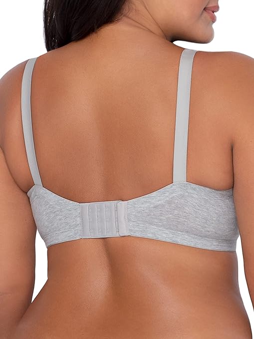 Fruit of the Loom Women's T-Shirt Bra, Blushing Rose/White/Grey Heather, 36D (Pack of 3)