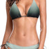 CharmLeaks Ladies Triangle Halter Bikini Sets Gradient Color Beachwear 2 Piece Padded Swimsuit XL
