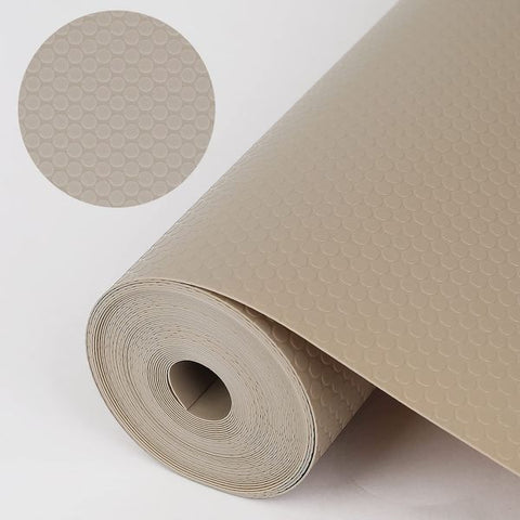 WochiTV EVA Shelf Liner Kitchen Drawer Liner, 30cmx609cm Non Adhesive Refrigerator Mats Waterproof Washable, Non-Slip Grip Plastic Liner for Cabinet, Cupboard, Shoe Rack, Closet, Cupboard, Khaki