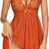 Avidlove Lingerie for Women Lace Babydoll Sleepwear Boudoir Outfits Plus Size Langeray, Orange, S