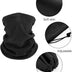 Geyoga 3 Pieces Kids Snood Winter Neck Warmers Fleece Gaiter Windproof Cuellos Cover (Black, Dark Grey, Royal Blue)