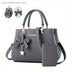 Chic Women’s Bow Handbag – Top Handle Satchel with Coin Purse & Adjustable Strap