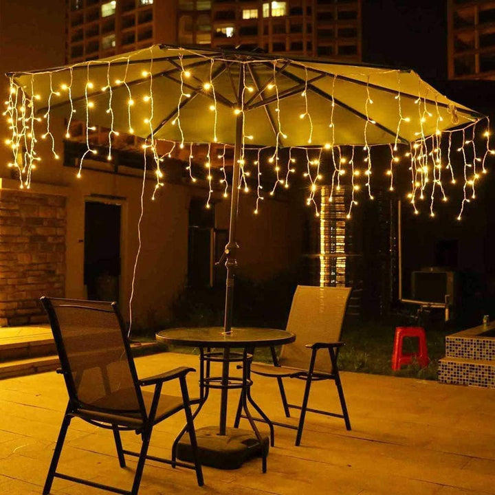 10m 400 LED Icicle Lights – Outdoor Fairy String with Remote Control