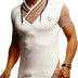 Leif Nelson Men's Summer T-Shirt with Drawstring, Regular Fit Men's T-Shirt with High Cotton Content, Fashionable Men's T-Shirt, Stylish Men's T-Shirt, Short Sleeve, beige, L