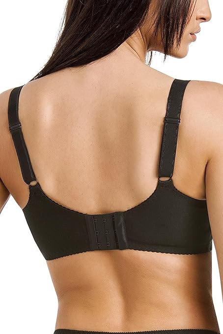 Teyli Women's Anastasia Minimizer Bra, Opaque, Black, 30J
