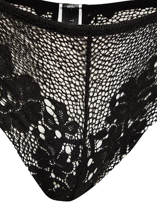 Trendyol Women's Underwear Set-Black-Plain Underpants, XL