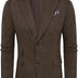 PJ PAUL JONES Men's Vintage Herringbone Tweed Blazers British Wool Blend Sport Coat Jacket, Brown Herringbone, XL