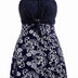 Wantdo Women's One-Piece Swim Dresses Plus Size Skirtini Tummy Control Swimsuits Summer Swimming Costume with Skirt Porcelain 16-18