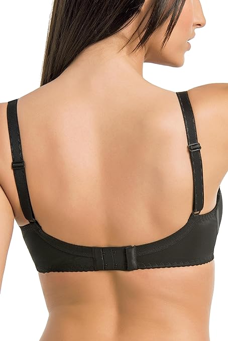 Teyli Women's Bra Underwired Minimiser Victoria Color Black Size 30F