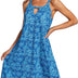 YXCFEWD Summer Dresses for Women Halter Neck Dress Ladies Floral Beach Dress Sun Casual (Dark Ocean, XL)