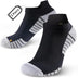 HUEGLO 3 Pairs Neuropathy Compression Socks For Women Men Neuro Sock Ankle Trainer Running Sports Socks Non slip Plantar Fasciitis Support black, M