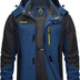 TACVASEN Military Jacket Mens Waterproof Outdoor Jacket Bomber Flight Breathable Warm Outdoor Ski Snow Skiing Sports Jacket Denim Blue, XXL