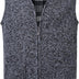 Herothorn Mens Knitted Vest Cardigan Sleeveless V-Neck Fleece Lining Jacket Zip Thick Vest Casual Vest Grey