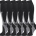 Compression Socks (2 Pairs) for Men Circulation 20-30 mmhg Medical Compression Stockings Women Nursing (Black, XXL)