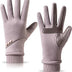 HOLDINA Winter Gloves for Women Warm, Waterproof Gloves Women with Touch Screen Fingers, Ladies Gloves Winter with Anti-Slip Leather(Pale Pink,S)