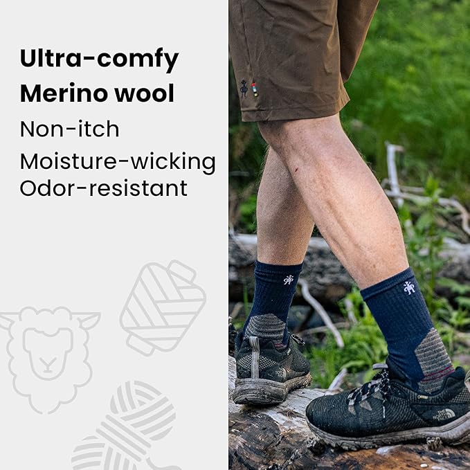 Smartwool Women's Women's Hike Classic Edition Full Cushion Crew Hiking Socks, Navy, L UK