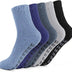 SIMIYA 5 Pairs Mens Fluffy Socks Winter Warm Slipper Socks Cosy Thermal Socks Non Slip Fleece Bed Socks, Multicolor, 6-12