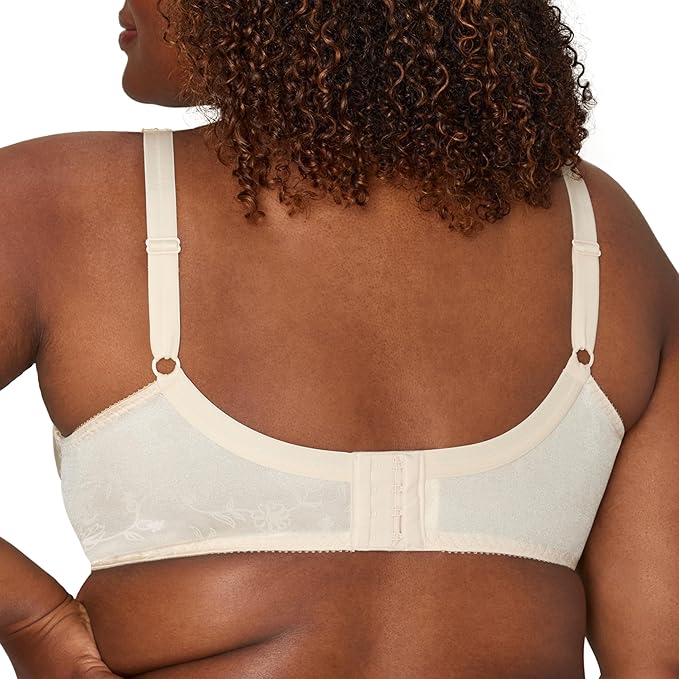 Playtex Women's Secrets Love My Curves Signature Floral Underwire Full Coverage Bra US4422 - Beige - 36DD