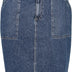 New Look Curves Women's Utility Skirt, Blue (Mid Blue 40), 20 UK