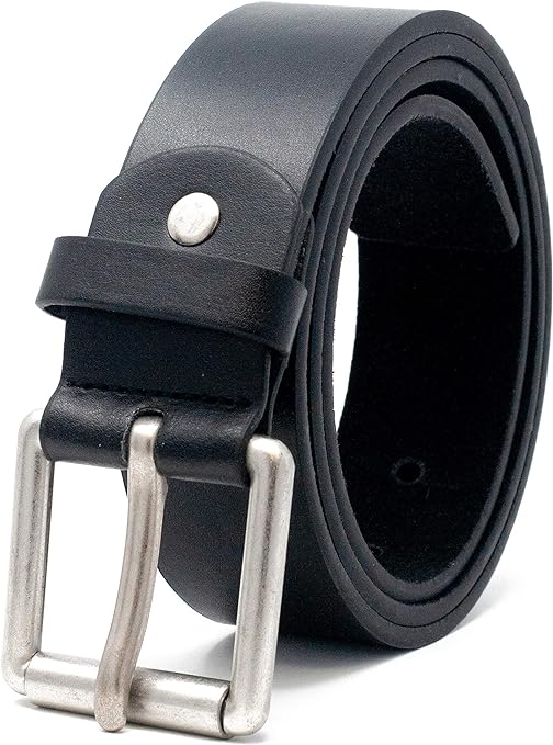 Mens 38mm Leather Smart / Casual Jeans Black Belt Size 32" - 36" Medium