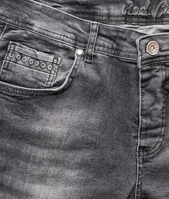 Rock Creek Men's Jeans Trousers Denim Stretch Regular Fit Jeans Stonewashed W29-W44, Rc-2158-grey, 42 W/38 L