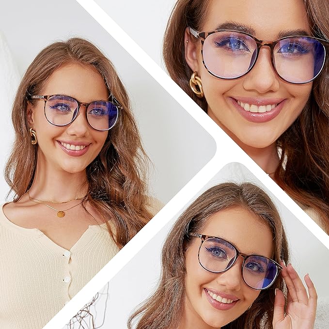 Dolarosey Blue Light Blocking Glasses Oversized frame for Computer/Phone/Pad/Game, Anti Glare Fatigue Avoids Headaches Eye Strain, (Frame Width/ 144MM), (Lens Width/ 57MM)