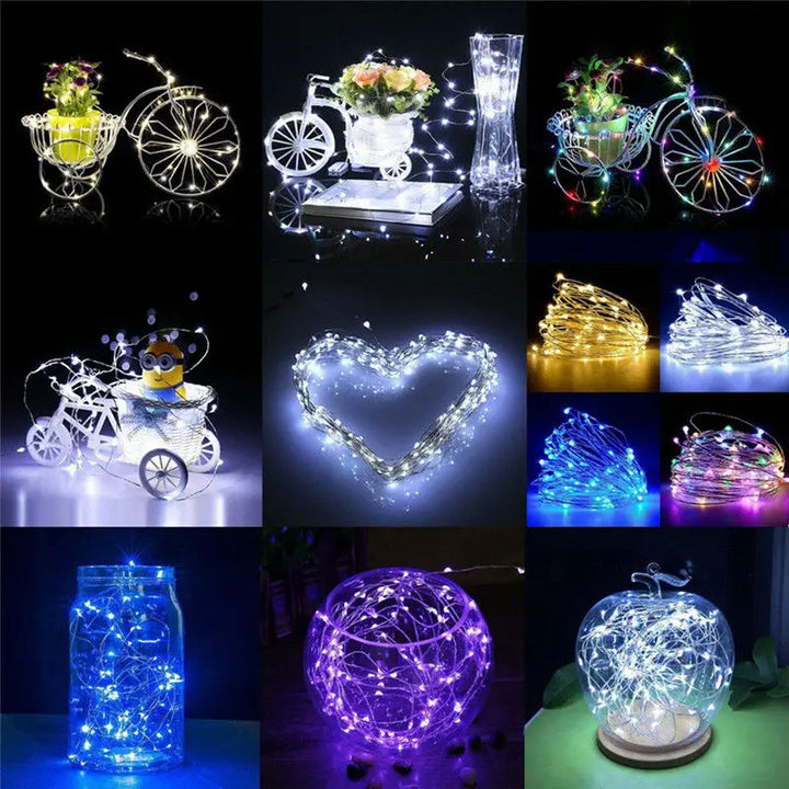 1–5M Copper Wire LED Fairy Lights – Warm String Lights for Christmas, Wedding & Party
