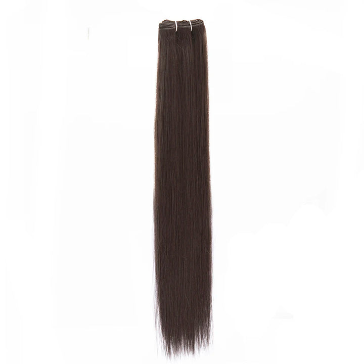 Blonde Straight Hair Bundles – Synthetic Yaki Weave Extensions Smooth Full Ends