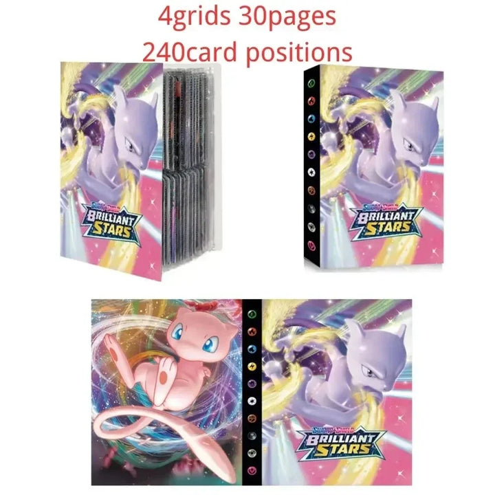 Pokémon Assorted Cards Bundle, 240pcs Holder Pokemon Collections Cards