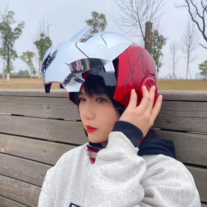 AutoKing 1:1 MK5 Iron Man Helmet – Wearable Cosplay Voice Control Light-Up Model