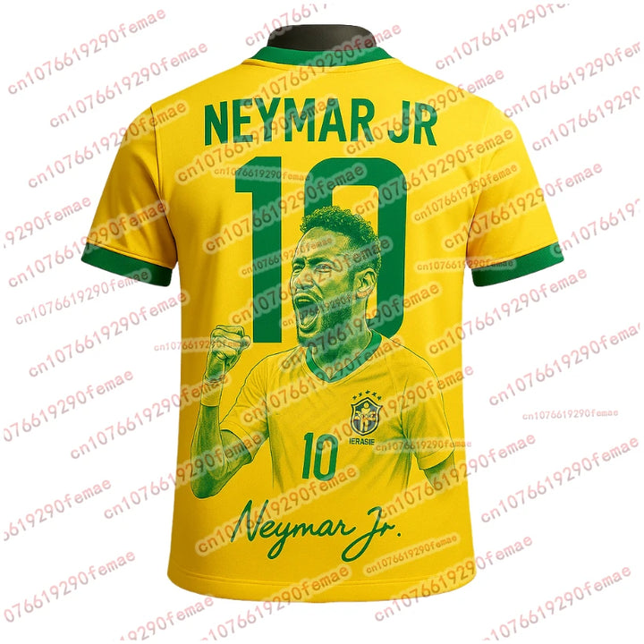Neymar 3D Printed T-Shirt – Men’s Fan Commemorative Sports Tee
