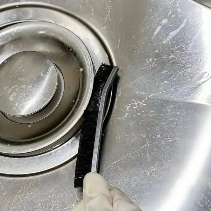 Hard-Bristle Crevice Brush – Grout Cleaner Scrub Tool for Deep Tile Joints