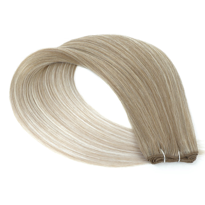 Blonde Straight Hair Bundles – Synthetic Yaki Weave Extensions Smooth Full Ends