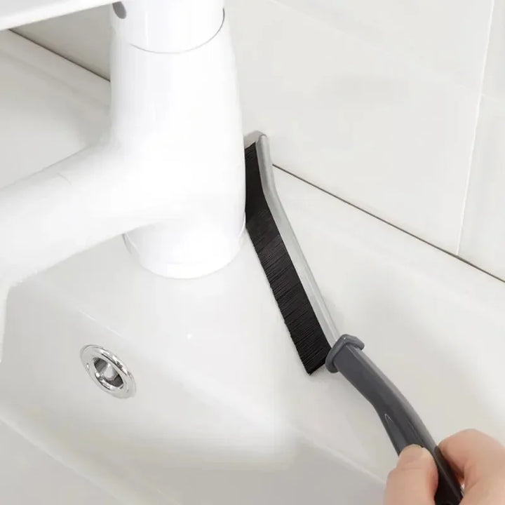 Hard-Bristle Crevice Brush – Grout Cleaner Scrub Tool for Deep Tile Joints