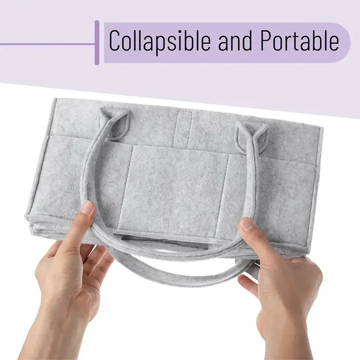 Baby Diaper Bag Organizer – Portable Nursery Storage Holder for Table & Car