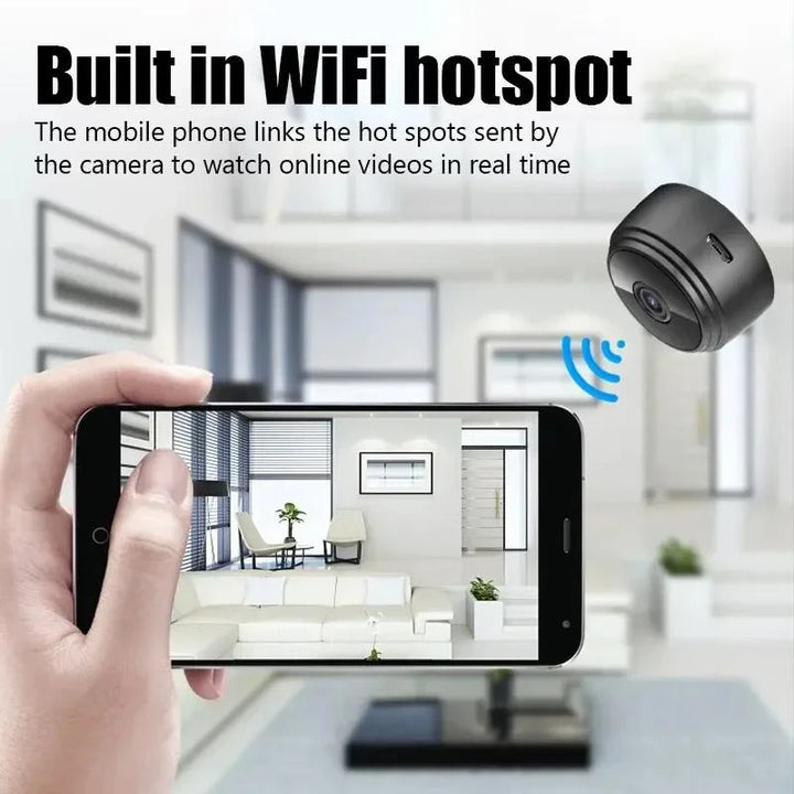 Mini Camera HD 720P Intelligent Home Security IP WiFi, Mobile Remote Application