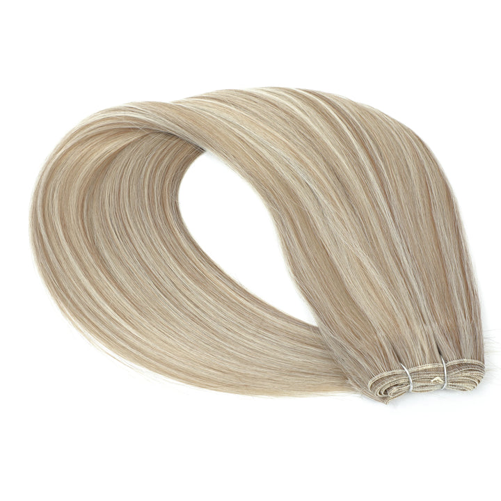 Blonde Straight Hair Bundles – Synthetic Yaki Weave Extensions Smooth Full Ends