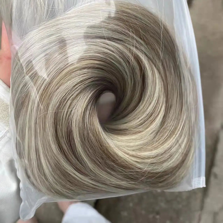 Blonde Straight Hair Bundles – Synthetic Yaki Weave Extensions Smooth Full Ends