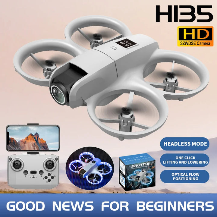 H135 Mini Drone – WiFi FPV 4K Camera Foldable RC Quadcopter with LED Lights